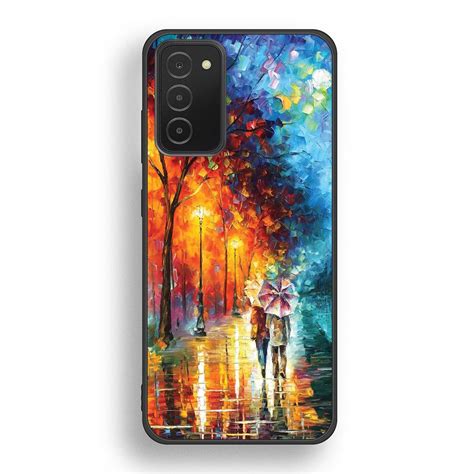 Paint Walking In The Rain Samsung Galaxy A03s Case Caselinor