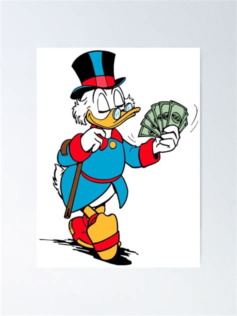 "Scrooge McDuck With Money" Poster for Sale by ArtemV | Redbubble