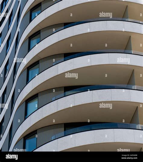 Pattern Of Concrete And Glass Modern Architecture Of A London Residential Tower Block Stock