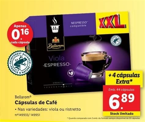 Promo O C Psulas De Caf Bellarom Em Lidl