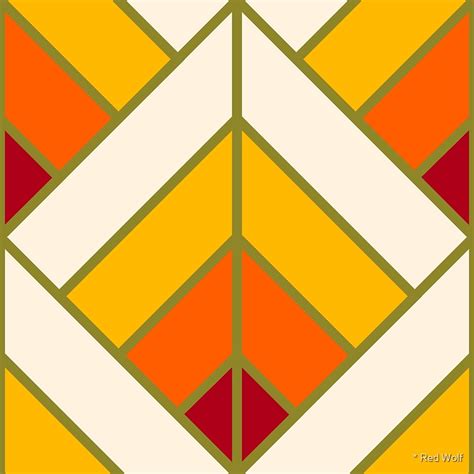 "Geometric Pattern: Art Deco Diamond: Sunset" by * Red Wolf | Redbubble