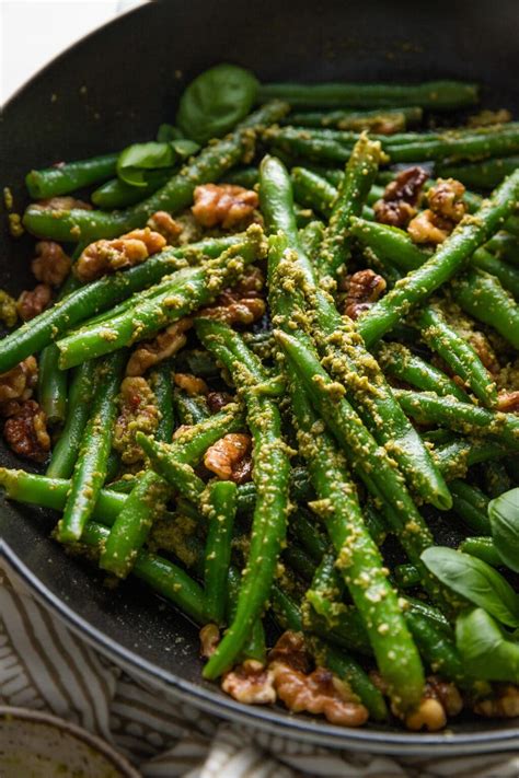 Pesto Green Beans Nourish And Fete
