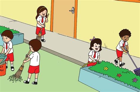 Gambar Gotong Royong Di Sekolah Contoh Gotong Royong Di Sekolah