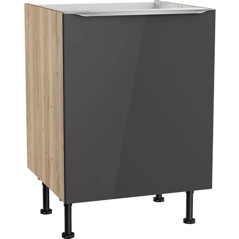 Optifit Spülenunterschrank Linus984 60 cm x 87 cm x 58 4 cm Anthrazit