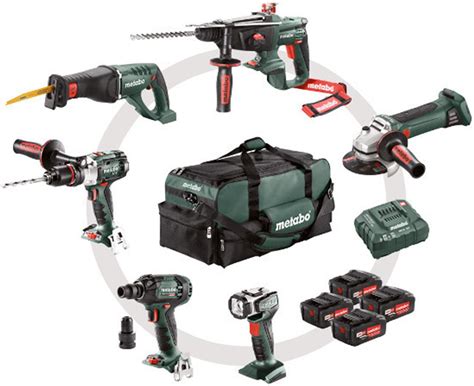 METABO Set 6 Outils Construction Sans Fil 691008000 Outil Maxi Pro