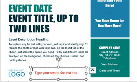 how to make flyers on word