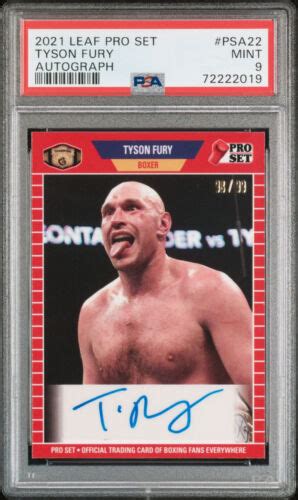 2021 Leaf Pro Set Autographs TYSON FURY 98 99 AUTO PSA 9 MINT POP 4