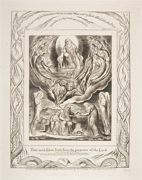 William Blake | Satan Going Forth fron the Presence of the Lord | The ...