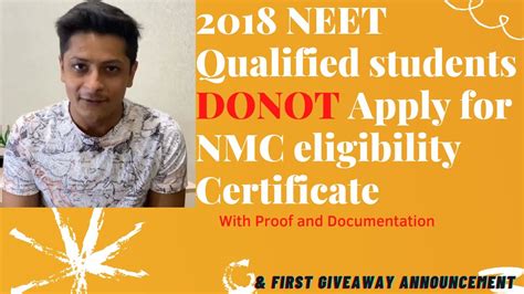 Who Need To Fill Nmc Eligibility Certificate Fmg Batch