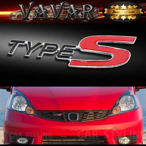 Purchase 3D Metal TYPE S Racing Front Grill Grille Type S Logo Badge