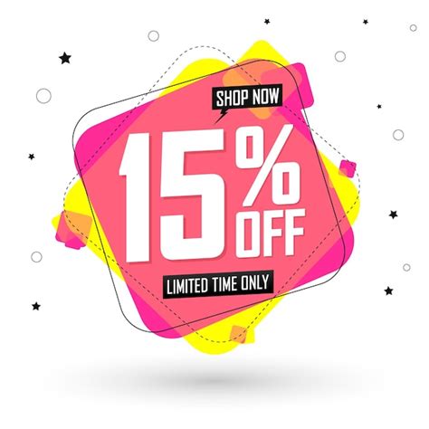 Premium Vector | Sale 15 off poster design template