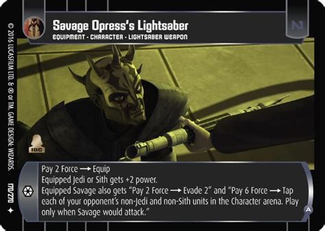 Savage Opress's Lightsaber (A) Card - Star Wars Trading Card Game