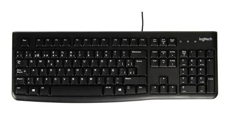 Teclado Logitech K120 QWERTY español España color negro Ventronic