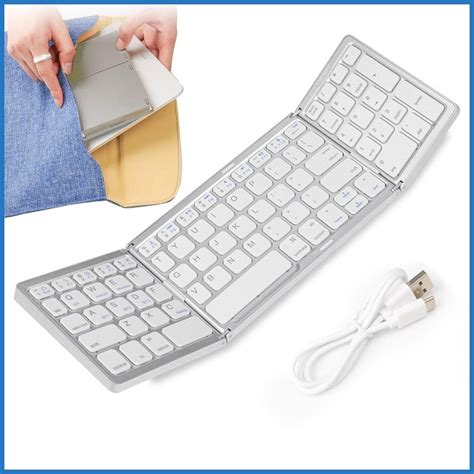 jual keyboard lipat tri folding multi device keyboard multi system
