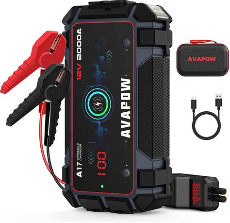 Amazon Avapow Car Jump Starter A Peak Jump Boxes For Vehicles