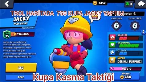 750 Kupa 25 Rütbe Jacky Brawl Stars Youtube