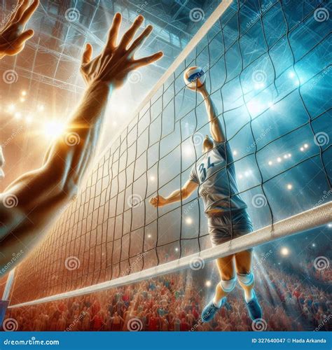 Volleyball Spike Vector Illustration | CartoonDealer.com #26004552