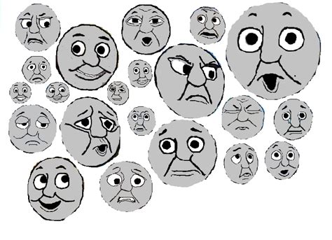 Thomas the Tank Engine faces by Puppetstreamers on DeviantArt