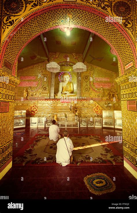 Two Female Monks Pray At The Temple Stock Photo Alamy