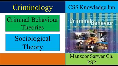 Sociological Theory Of Criminal Behaviour Youtube