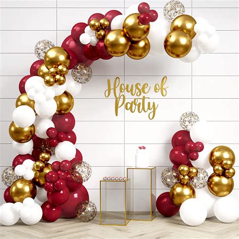 Amazon House Of Party Red And Gold Balloons Pcs Red And White