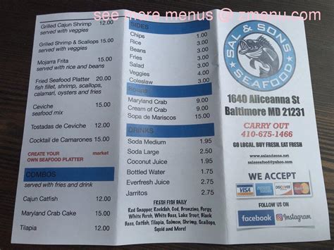 Online Menu Of Sal And Sons Restaurant Baltimore Maryland 21231 Zmenu