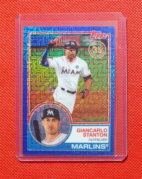 Giancarlo Stanton Topps Silver Pack Blue Mojo Refractor