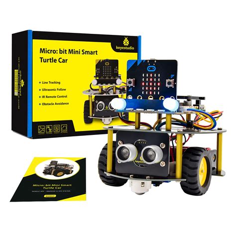 Keyestudio Micro：bit Mini Smart Turtle Robot Car for STEM MicroBit Robot