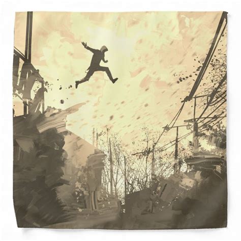 Parkour Urban Obstacle Course Modern Sepia Bandana Zazzle