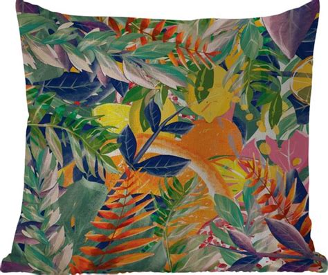 Tuinkussen Bloemen Jungle Tropisch 40x40 Cm Weerbestendig Bol