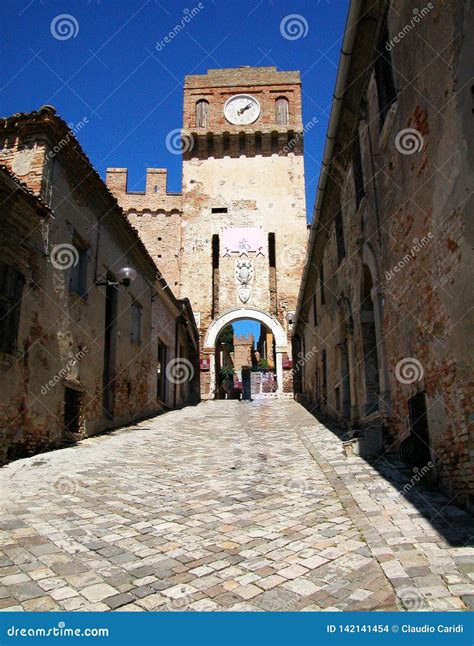 The Medieval Castle-fortress of Gradara, Marche, Italy Stock Photo ...