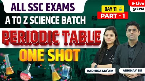 SSC Science Chemistry Periodic Table A To Z Batch Day 10 All