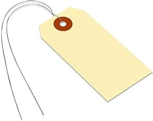 SmartSign Blank Manila Shipping Tags With Wire Size 3 13pt