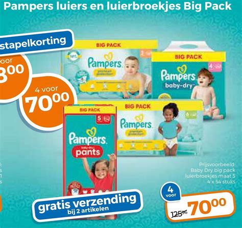 Pampers Luiers En Luierbroekjes Big Pack Aanbieding Bij Trekpleister