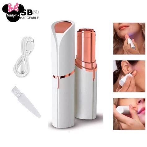 Depilador Batom Portátil Facial Buço Rosto Aparador Pelos USB SE01