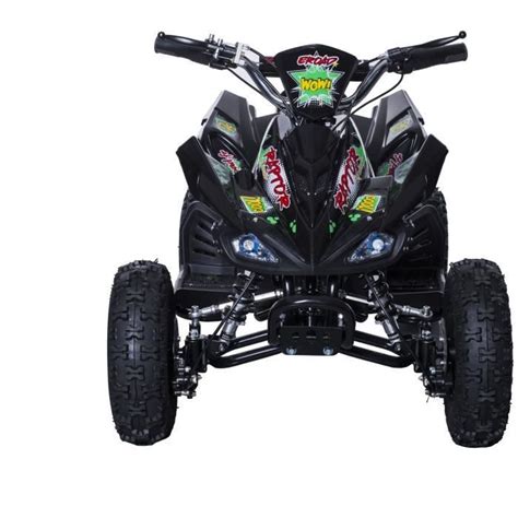 BIKEROAD Quad Electrique Raptor 800W Vert Avec LED Quad Enfant