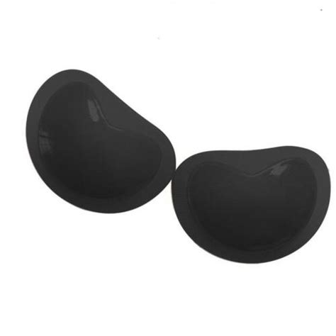 Pair Women Bikini Push Up Sponge Bra Pad Breathable Chest Pad Black