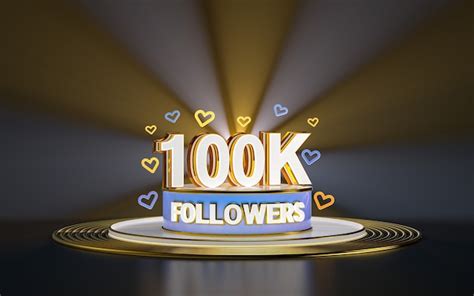 Premium Photo 100k Followers Celebration Thank You Social Media