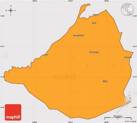 Political Simple Map of Cavite, cropped outside