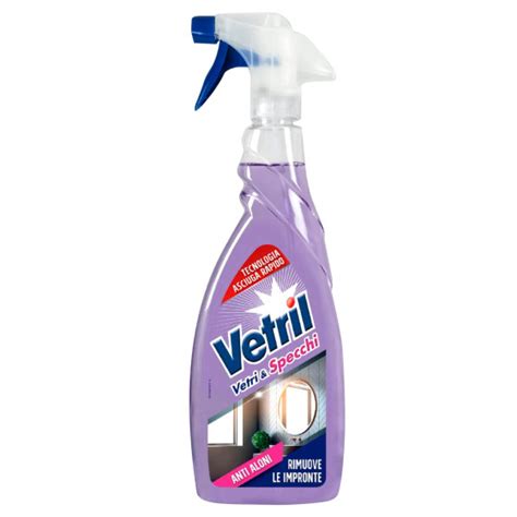 Detergente Spray Vetri E Specchi Anti Aloni 650ml Vetril