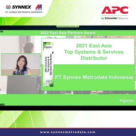 Apc By Schneider Electric 2021 East Asia Top Systems And Services Distributor Synnex Metrodata