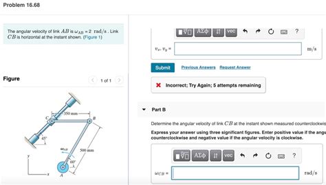 Solved The Angular Velocity Of Link Abab Is Ab Ab Chegg