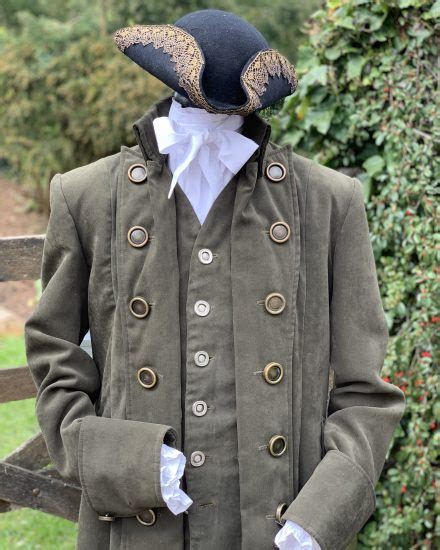 Masquerade Moss Green Mens Georgian Day Wear Costume 18th And 19th Century