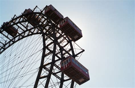 Wiener Riesenrad (Vienna Giant Wheel) Constructed in 1897 by Lieutenant Walter Bassett and Harry ...