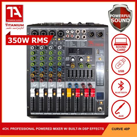 Titanium Audio Powered Mixer Curve 40P / USB, Aux, Bluetooth / 350W RMS ...