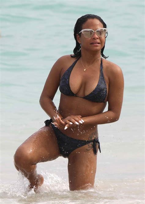 Christina Milian In Bikini At The Beach In Miami Celebsla