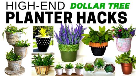 10 Awesome PLANTER HACKS Dollar Tree DIY HIGH END PLANTERS Dollar Tree