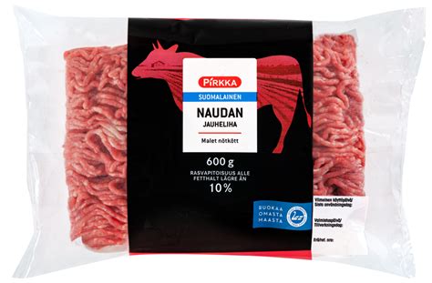 Pirkka Suomalainen Naudan Jauheliha 10 600g K Ruoka