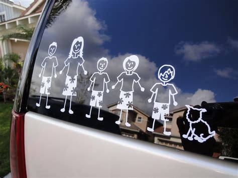 Stick Figure Family Car