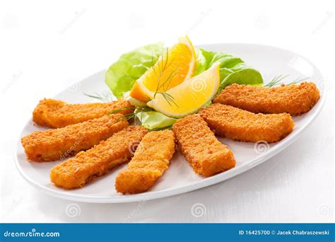 Fried Fish Fingers Stock Photo Image 16425700